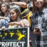 Apache Protest Bill Which Gives Native Land To Mining Company