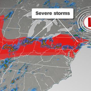 Severe storms threaten a 1,600-mile stretch of the US. The worst may hit New York City