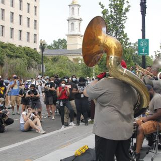 Demonstrators Return to DC Church Square in Vigil For Floyd