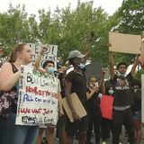 Taunton protest remains peaceful, officers kneel to end the night