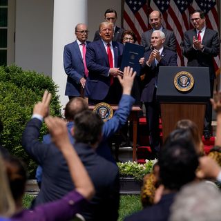 White House press object to being used as ‘prop’ at Trump briefing with no social distancing, no questions