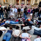 Police brutality protest meets militia demonstration at Michigan Capitol