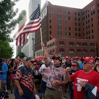 Trump gives grievance-filled speech to unfilled arena as protests stay mostly peaceful