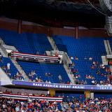 Trump comeback rally features empty seats, staff infections