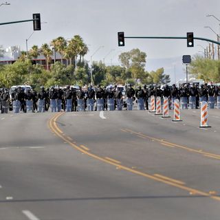 Phoenix PD declares peaceful protest outside Trump event unlawful assembly