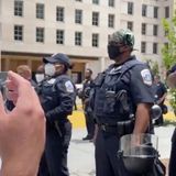 Viral videos show white protesters shaming, abusing black police officers. It gets embarrassing fast.