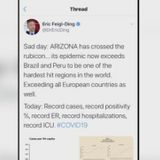 Harvard epidemiologist says Arizona is currently the worst off amongst U.S. states in terms of COVID-19