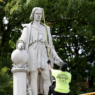 Philadelphia announces plans to remove Columbus statue after repeated violence at Marconi Plaza