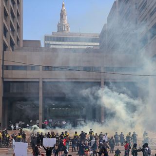 Justice Center security video shows police fired pepper spray, tear gas before bulk of violence at Cleveland’s George Floyd protests