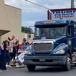 Biden emerges from 'his basement' to find Trump welcoming committee on hand to greet him