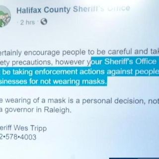 Sheriffs in Halifax, Sampson counties say they will not enforce face mask order in NC :: WRAL.com