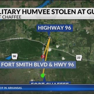 Military Humvee stolen at gunpoint near Fort Chaffee