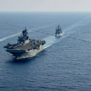 Two US aircraft carriers in war games in South China Sea