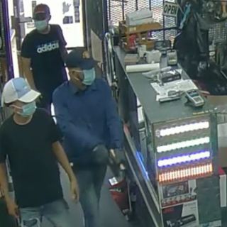 Video: Robbers mask up before holding up electronics store in SW Houston