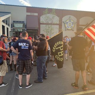 Philly’s police union says it didn’t invite Proud Boys to a Pence after-party. It didn’t ask them to leave, either.