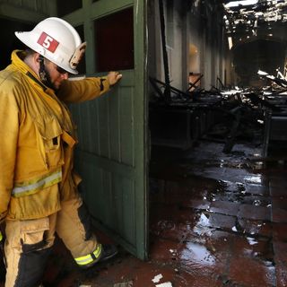 Massive fire at historic San Gabriel Mission destroys roof and much of the interior