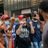 Black Lives Matter mural by Trump Tower becomes scene of heated clashes